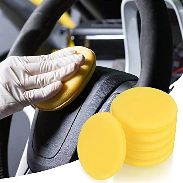 5067 12PCS Round Shape Car Cleaning Wash Sponge PU Foam Washing Pad Scratch-Free Cleaner