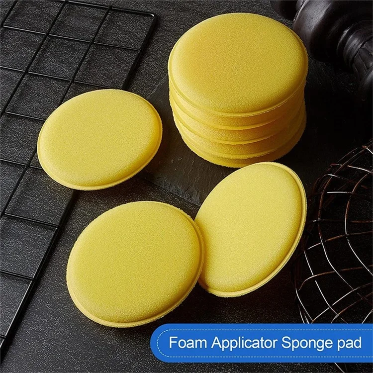 5067 12PCS Round Shape Car Cleaning Wash Sponge PU Foam Washing Pad Scratch-Free Cleaner