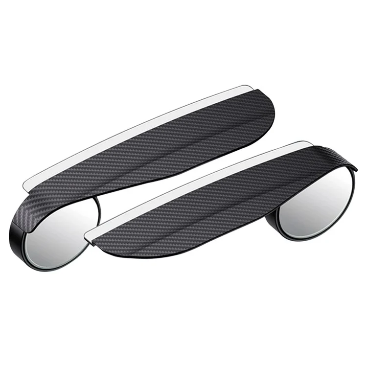 9762 2 pièces Pare-pluie de rétroviseur latéral en fibre de carbone Miroir aveugle de rétroviseur