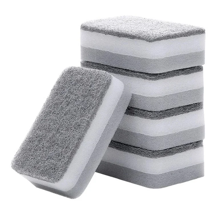 9711 5 Pièces Fournitures de Nettoyage de Cuisine et de Bar Éponge de Nettoyage Réversible Tampon à Récurer pour Voiture 