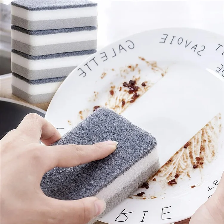 9711 5 Pièces Fournitures de Nettoyage de Cuisine et de Bar Éponge de Nettoyage Réversible Tampon à Récurer pour Voiture 