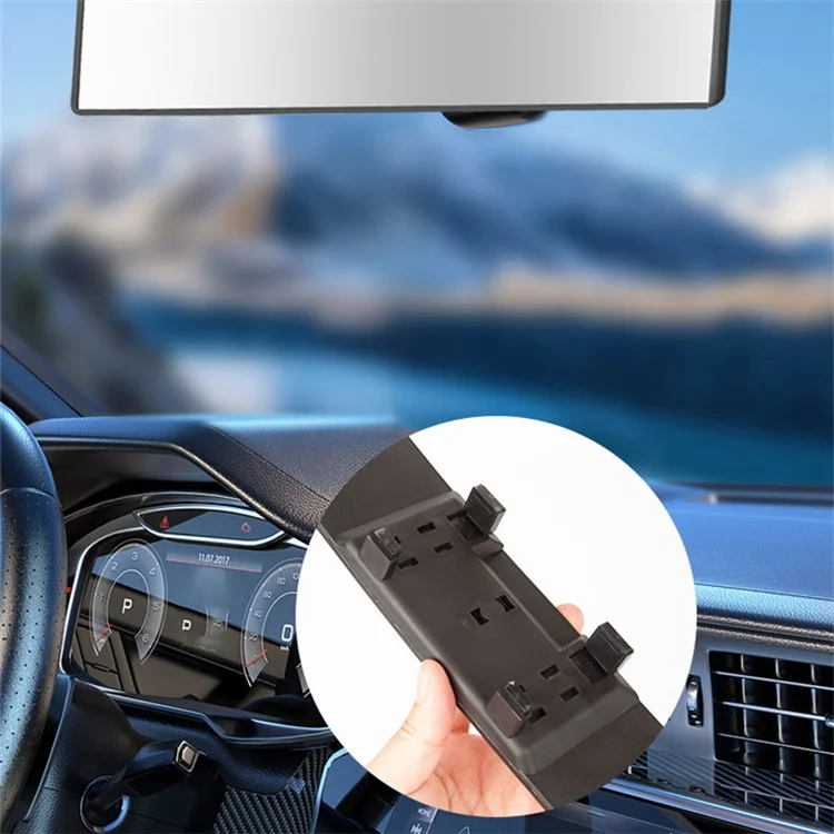 BY-1344 ABS+Vidrio Espejo Retrovisor Curvo Antideslumbrante para Coche Ángulo Amplio Espejo Auxiliar de Marcha Atrás