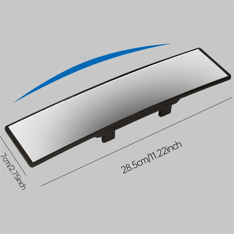 BY-1344 ABS+Vidrio Espejo Retrovisor Curvo Antideslumbrante para Coche Ángulo Amplio Espejo Auxiliar de Marcha Atrás