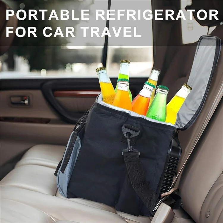 15L Semiconductor Cooling 12V Car Cooler Bag 600D Oxford Cloth Drink Fruit Storage Bag