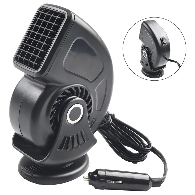 Riscaldatore per auto 24V Sbrinatore antinebbia interno del veicolo Ventola di riscaldamento - Nero