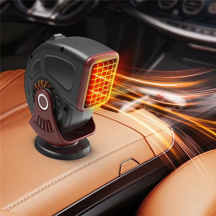 Riscaldatore per auto 24V Sbrinatore antinebbia interno del veicolo Ventola di riscaldamento - Nero