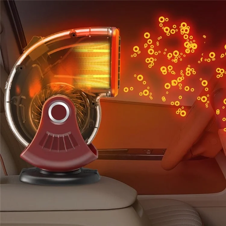 Riscaldatore per auto 24V Sbrinatore antinebbia interno del veicolo Ventola di riscaldamento - Nero
