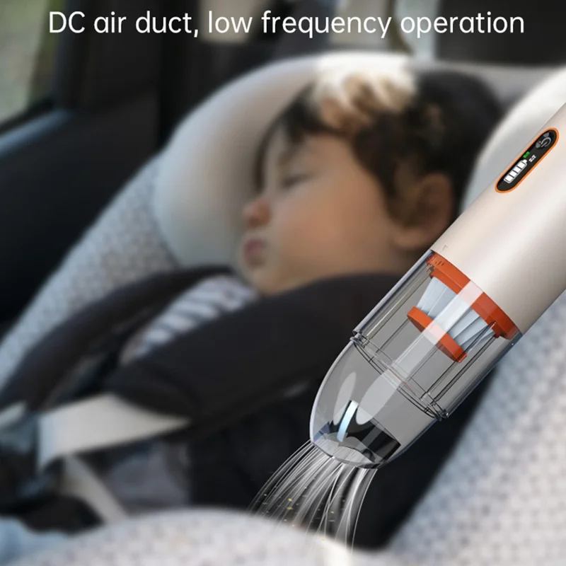 V22S Car Home Vacuum Cleaner Wireless Wet / Dry Powerful Suction Portable Handheld Cleaning Tool - Beige