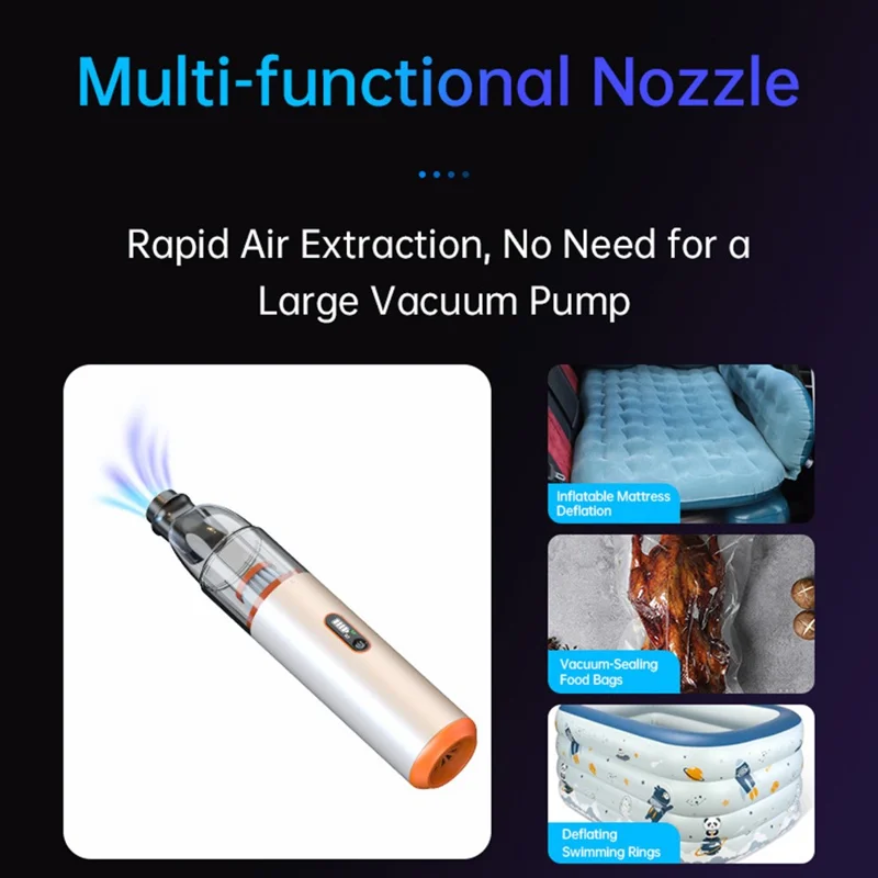 V22S Car Home Vacuum Cleaner Wireless Wet / Dry Powerful Suction Portable Handheld Cleaning Tool - Beige