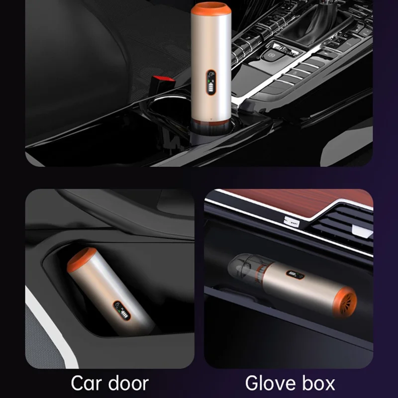 V22S Car Home Vacuum Cleaner Wireless Wet / Dry Powerful Suction Portable Handheld Cleaning Tool - Beige