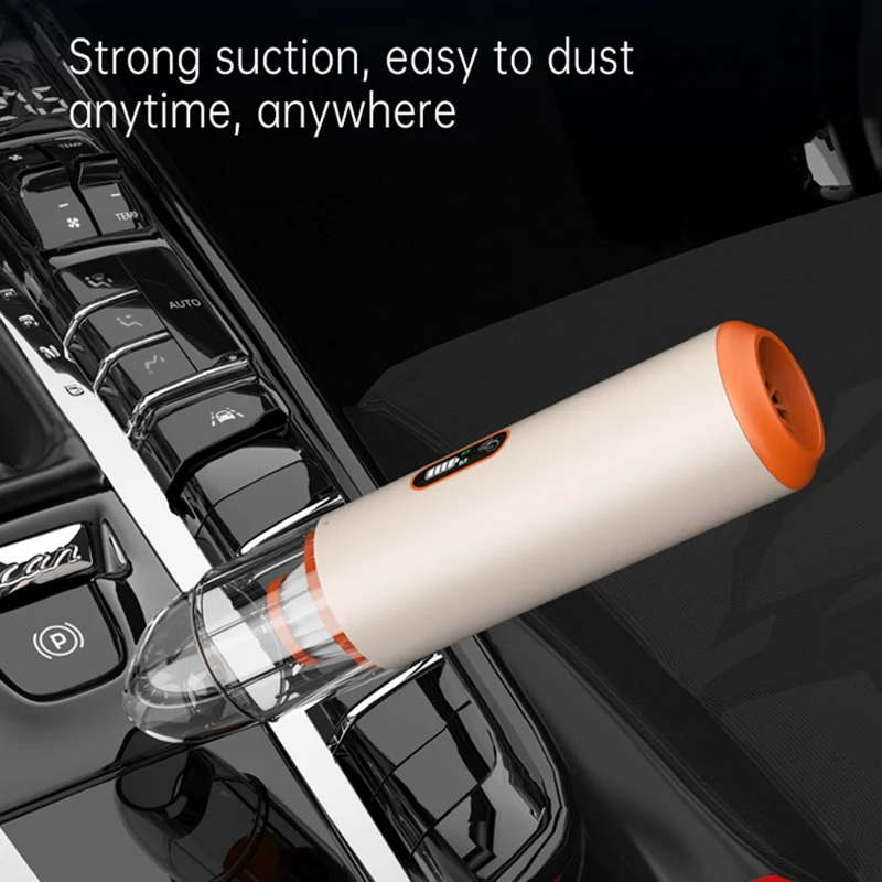 V22S Car Home Vacuum Cleaner Wireless Wet / Dry Powerful Suction Portable Handheld Cleaning Tool - Beige