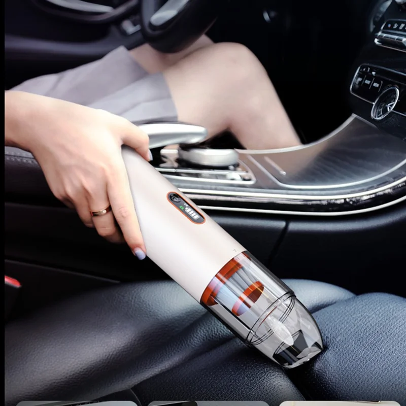 V22S Car Home Vacuum Cleaner Wireless Wet / Dry Powerful Suction Portable Handheld Cleaning Tool - Beige