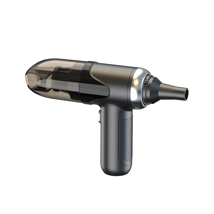 V17 5KPA High Power Car Vacuum Cleaner Brushed Motor Wireless Handheld Suction Blower - Black