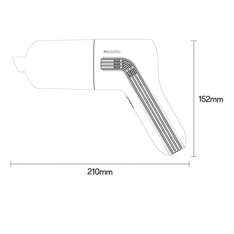 YESIDO VC10 Aspirador de Mano con Potencia de Succión de 5000PA y 45500RPM para Limpieza del Hogar y el Coche