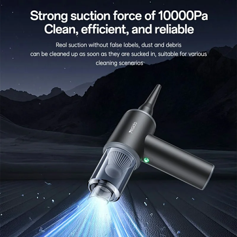 YESIDO VC15 Cordless Car Vacuum Cleaner with LED Display 100 Speeds Adjustable 10000Pa Powerful Suction Dust Blower