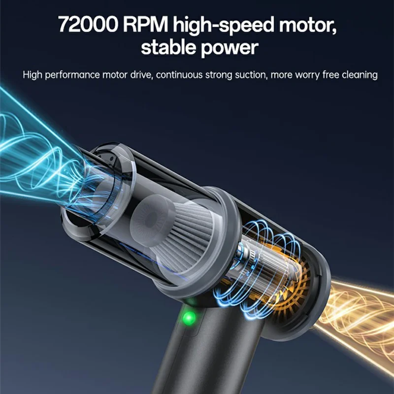 YESIDO VC15 Cordless Car Vacuum Cleaner with LED Display 100 Speeds Adjustable 10000Pa Powerful Suction Dust Blower