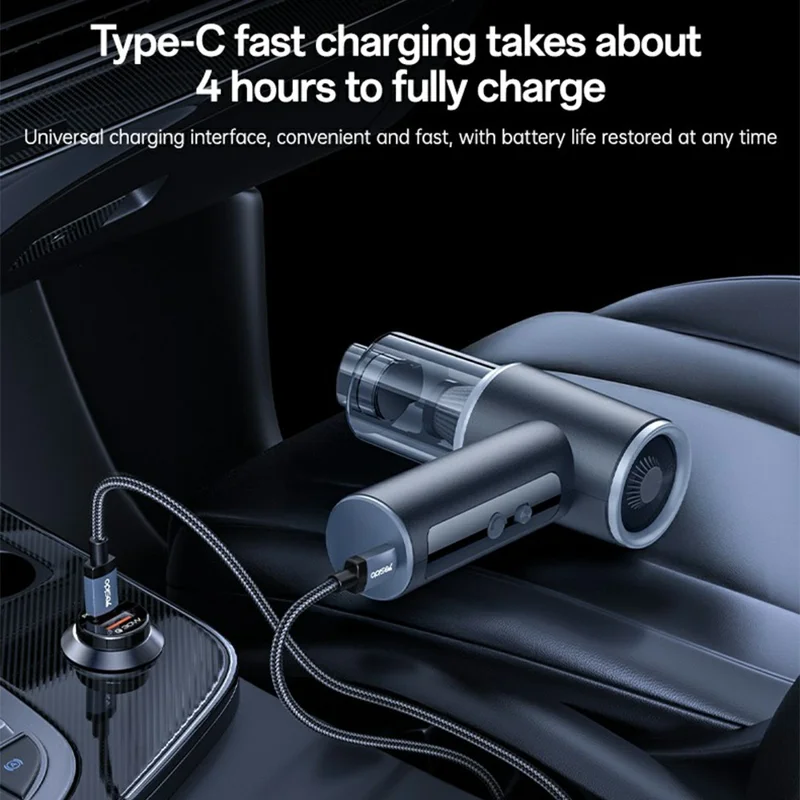 YESIDO VC15 Cordless Car Vacuum Cleaner with LED Display 100 Speeds Adjustable 10000Pa Powerful Suction Dust Blower