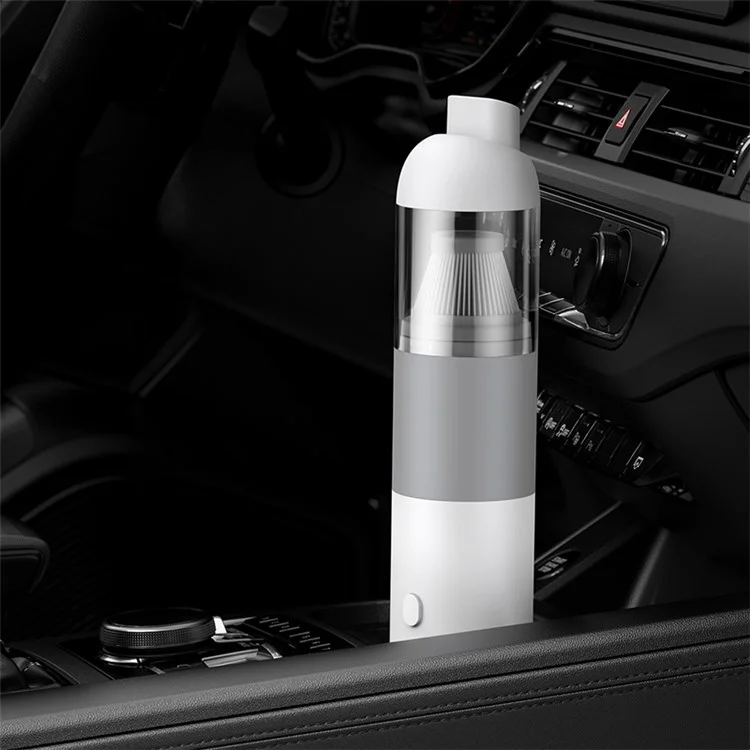 V01 Portable Handheld Car Vacuum Cleaner Wireless Auto Vacuum Cleaner for Desktop Keyboard Laptops - White / Orange