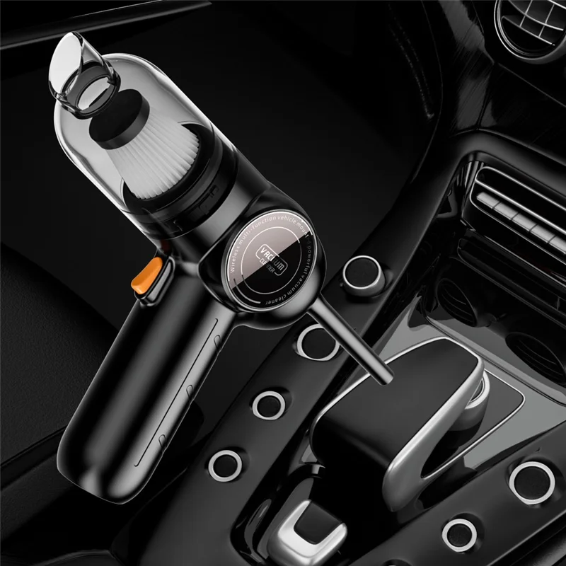 Q18 Cordless Vacuum Cleaner Blow Suction Dual Use APS+PC Car Home Handheld Vacuum Cleaner - White