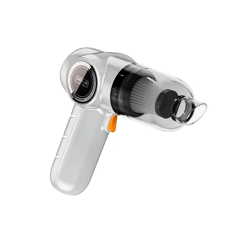 Q18 Cordless Vacuum Cleaner Blow Suction Dual Use APS+PC Car Home Handheld Vacuum Cleaner - White