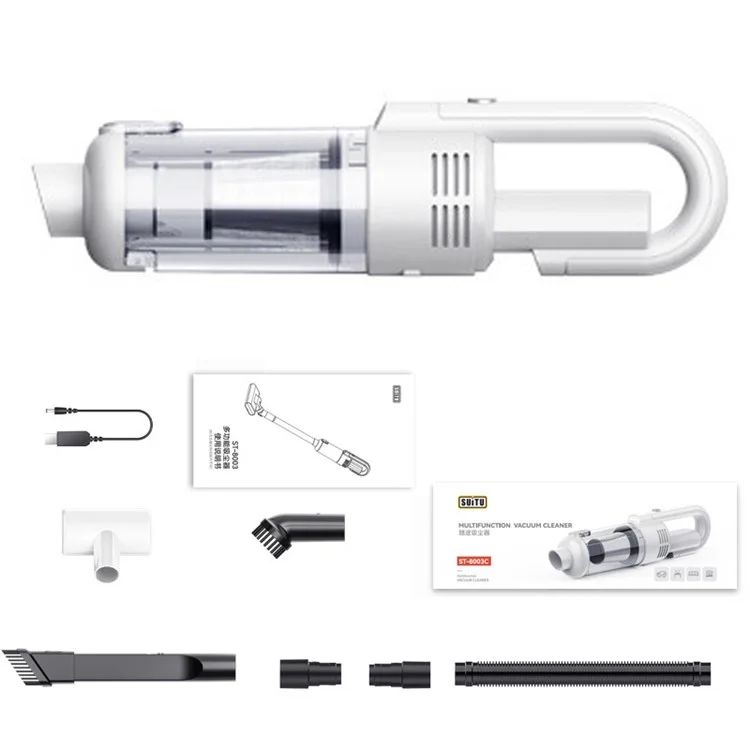 SUITU ST-8003C Aspirador de Pó Portátil para Carro Aspirador de Pó Portátil para Casa