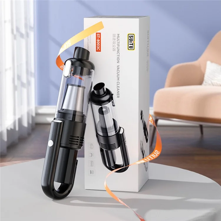 SUITU ST-8003C Aspirador de Pó Portátil para Carro Aspirador de Pó Portátil para Casa