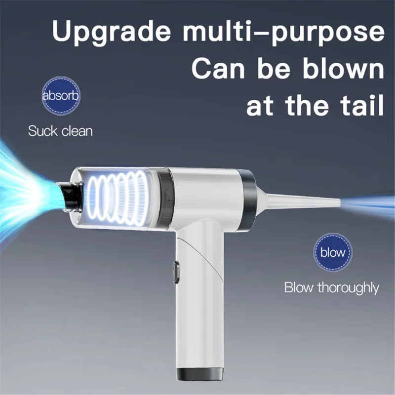 Q108 Folding Handheld Car Vacuum Cleaner High-Power Wireless Vacuum Cleaner for Home - White