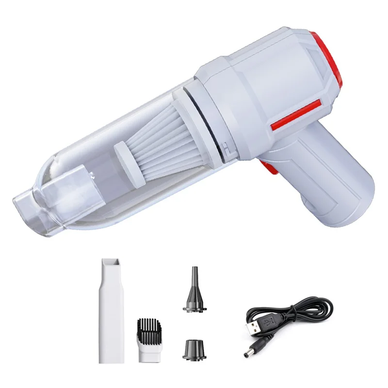SUITU ST-6629 Handheld Vacuum Car Vacuum Cleaner Cordless Portable Rechargeable Air Duster - White