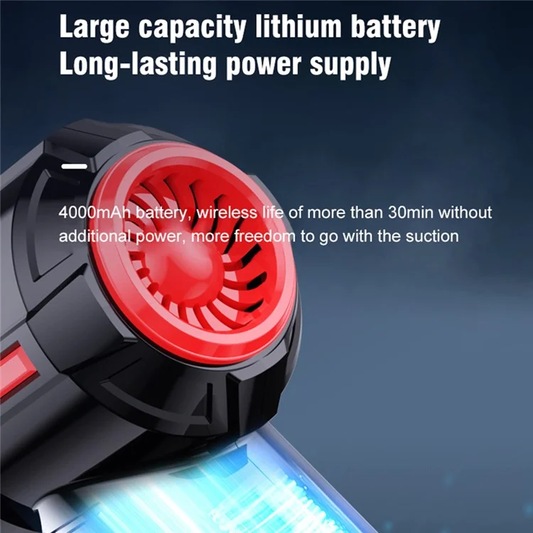 SUITU ST-6629 Cordless Handheld Vacuum Car Vacuum Cleaner Mini Rechargeable Dustbuster with Base - Black