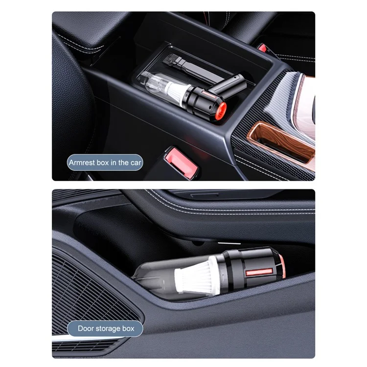 SUITU ST-6629 Cordless Handheld Vacuum Car Vacuum Cleaner Mini Rechargeable Dustbuster with Base - Black