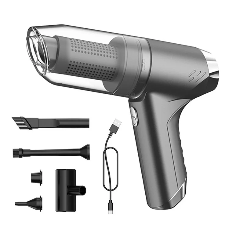 SUITU ST-6671ProG Aspirador de Mão Sem Fio com Dois Motores Brushless para Limpeza de Carro e Casa - Cinza