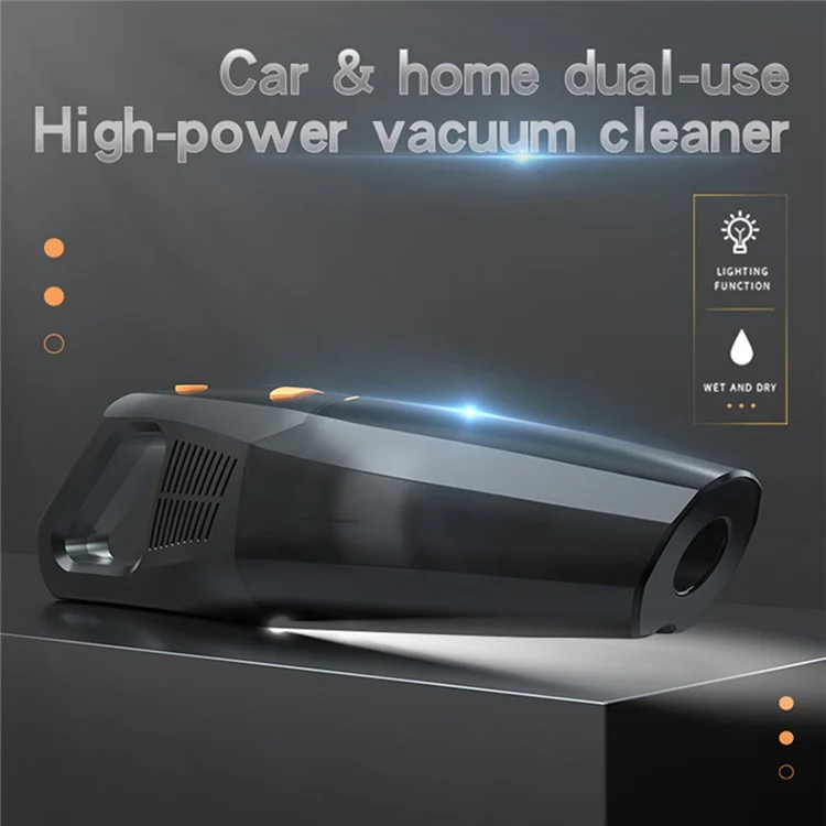 CARSUN C1398 Aspiradora de Coche Recargable Inalámbrica Potente 6000Pa Aspiradora Portátil con Luz LED