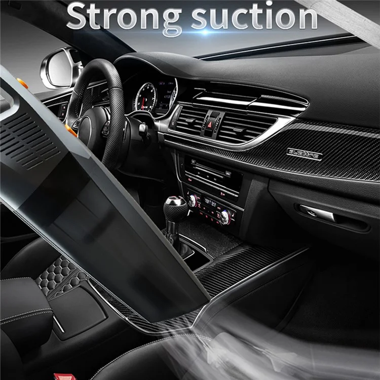 CARSUN C1398 Aspiradora de Coche Recargable Inalámbrica Potente 6000Pa Aspiradora Portátil con Luz LED