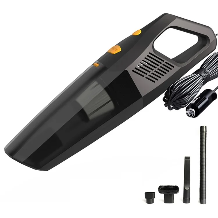CARSUN C1398 Aspirador de Pó Portátil de 12V para Carro com Plug de Acendedor de Cigarros, Ferramenta de Limpeza de Carro com Luz LED de Alta Potência
