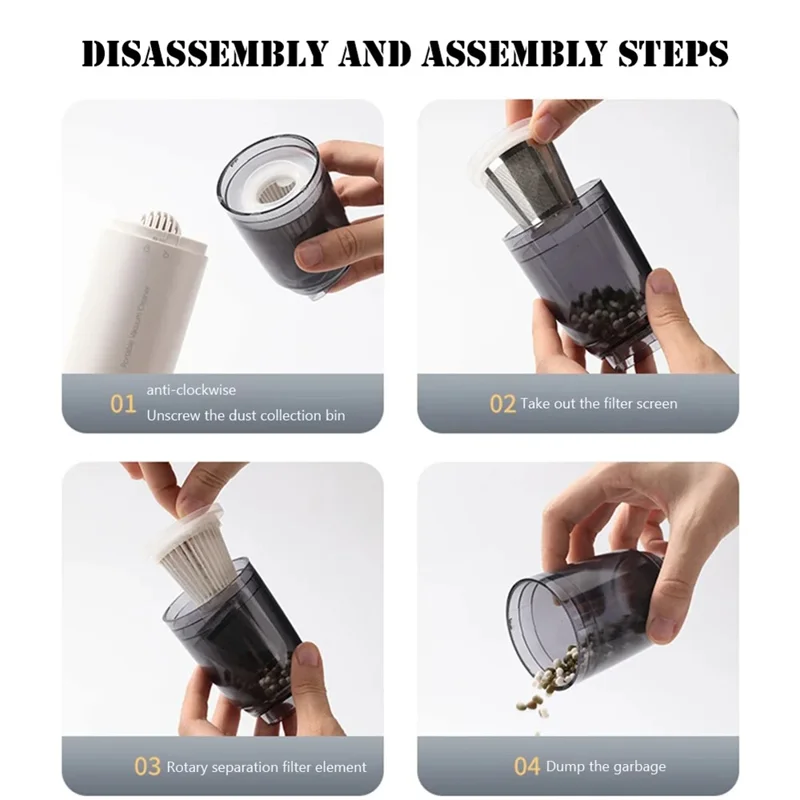 SY01-Q8 USB Car Vacuum Cleaner Rechargeable 4000Pa Cordless Home Cleaner