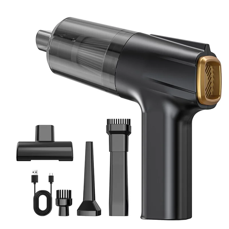 3101-A Handheld Bürstenmotor-Autostaubsauger 4000mAh Akku-Betriebener Mini-Kabellos-Staubsauger - Schwarz