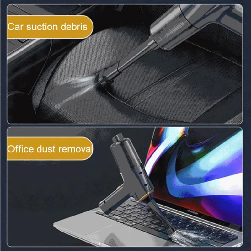 3101-A Handheld Bürstenmotor-Autostaubsauger 4000mAh Akku-Betriebener Mini-Kabellos-Staubsauger - Schwarz