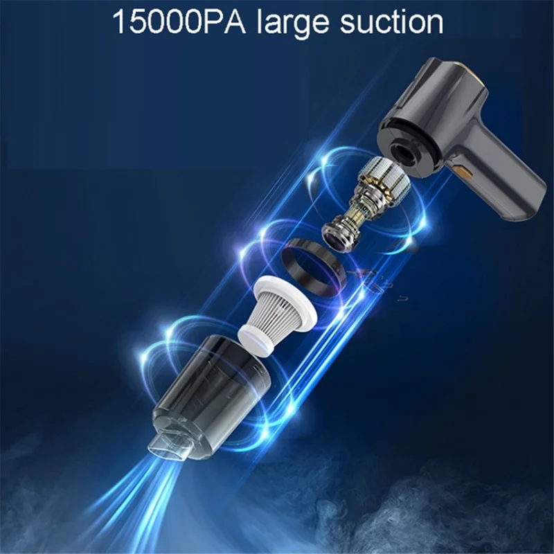 3101-A Handheld Brush Motor Car Vacuum Cleaner 4000mAh Battery-Operate Mini Wireless Vacuum Cleaner - White