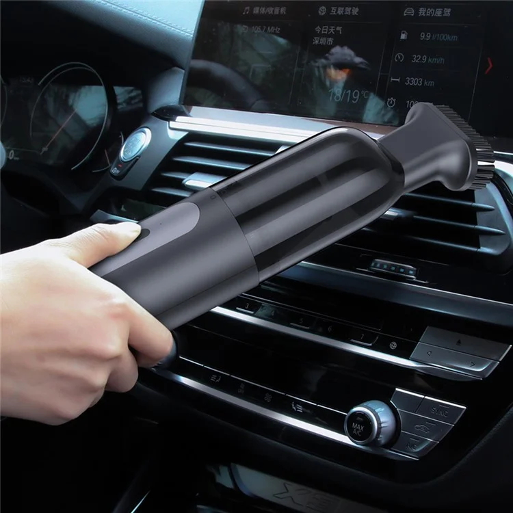Bulk Purchasing V02 Portable 2 Gears Wireless Handheld Vacuum Cleaner for Home and Car - Black