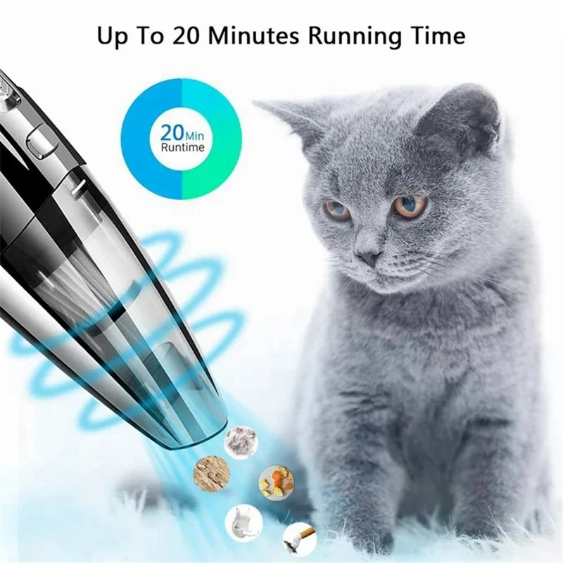 R-6053 Portable Car Home Handheld Vacuum Cleaner Wireless Rechargeable ABS Vacuum Cleaner
