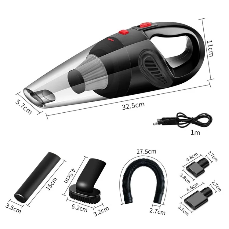 SUITU ZY-2021 Aspirapolvere per auto Mini Aspirapolvere senza fili Domestico Manuale 4000Pa Strumento di pulizia 