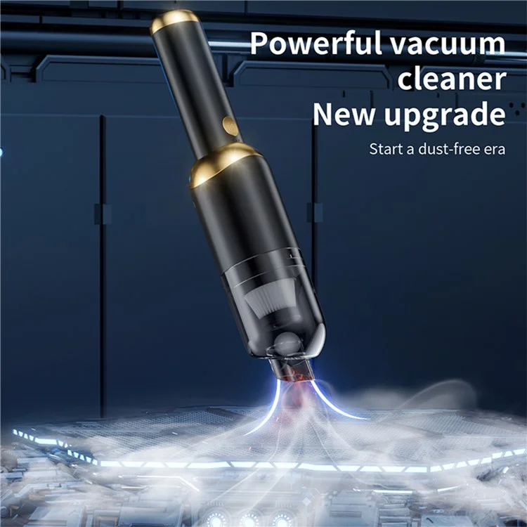 P9 13000Pa Mini Vacuum Cleaner with Flashlight and Detachable Handle for Home / Car - Black