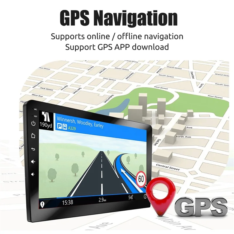 R911C 2+32 ГБ 9-дюймовый экран с Android 15, беспроводной CarPlay, Android Auto, GPS-навигацией с камерой заднего вида с 12 светодиодами