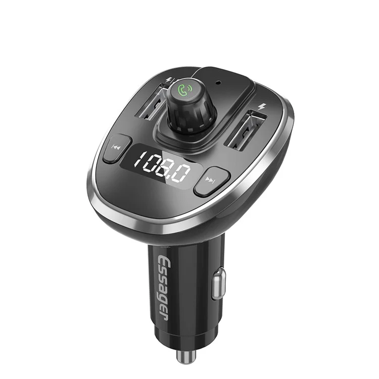 Bluetooth Mp3 de Teléfono Móvil Essager Cargador de Auto - Plata