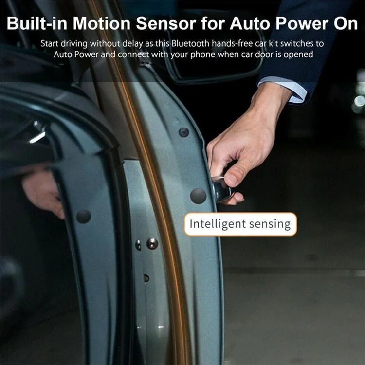 T823 Bluetooth-compatible 5.0 Sun Visor Clip Wireless Audio Receiver Hands-free Phone Amplifier Music Player