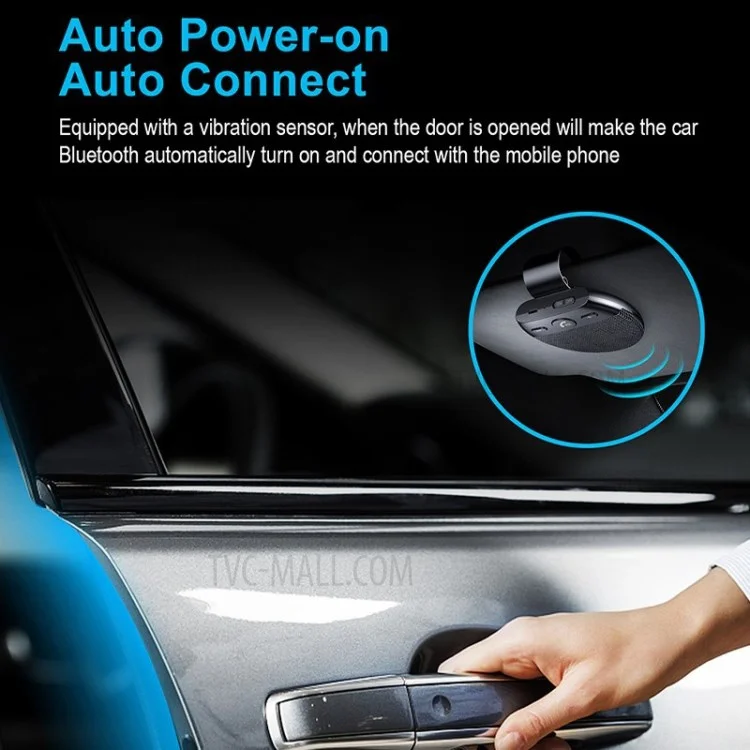 SP11 Veuhio Visor Bluetooth V5.0 Altoparlante a Mani Libere Per Auto-kit Music Lettore