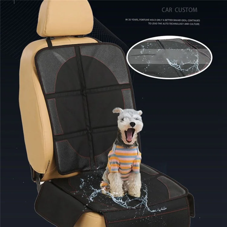 JF004 Waterproof Car Seat Protector for Child Car Seat and Pets, Soft Seat Protection Pad with Storage Pocket - Circle