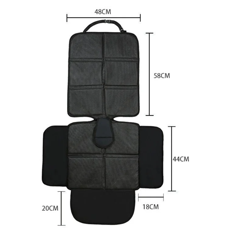 JF004 Waterproof Car Seat Protector for Child Car Seat and Pets, Soft Seat Protection Pad with Storage Pocket - Circle