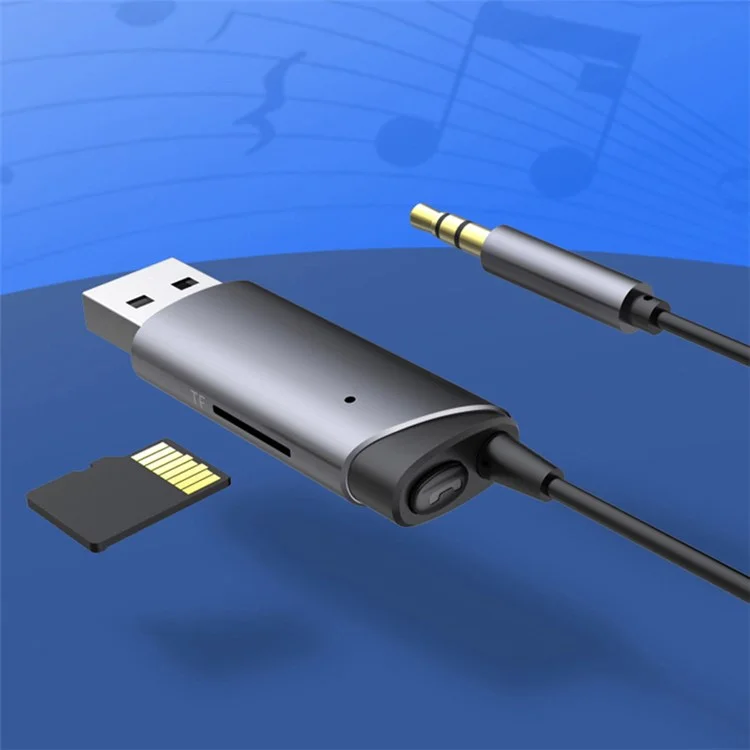 LOHEE S-28 Bluetooth 5.0 Receptor AUX Adaptador Conector Bluetooth Carro HD Chamada Bluetooth