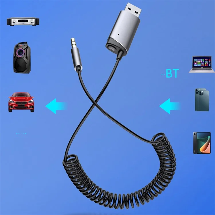 LOHEE S-28 Bluetooth 5.0 Receptor AUX Adaptador Conector Bluetooth Carro HD Chamada Bluetooth